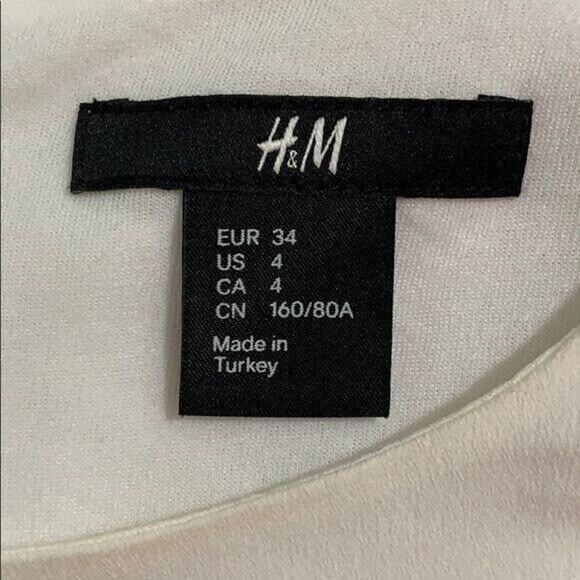 H&M Womens Sheath Dress Silky Lightweight Colorblock with Pockets Size 4 - Picture 8 of 9